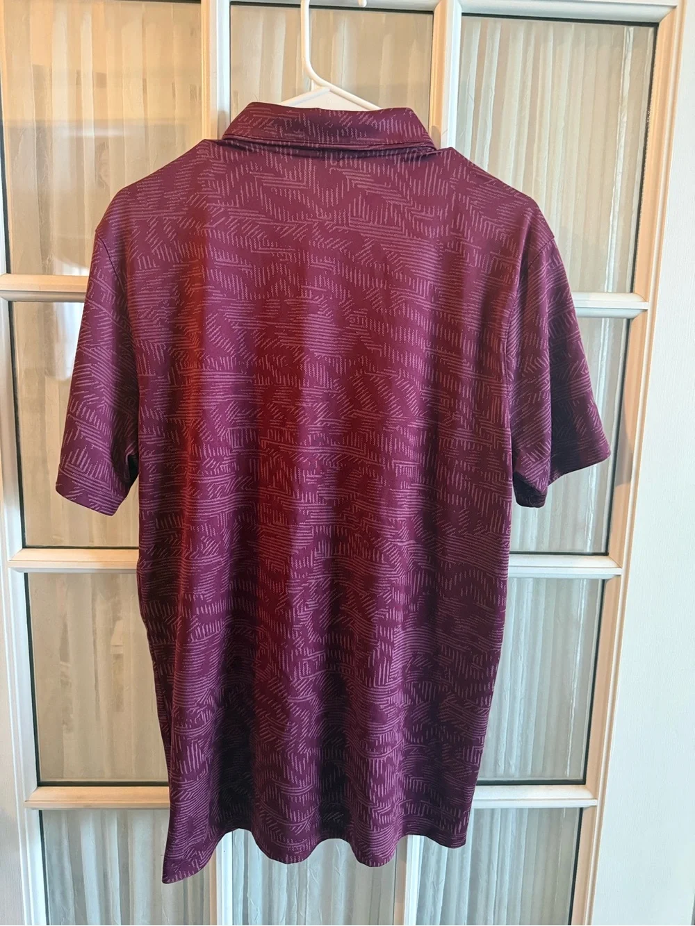 Nike Men's Medium Maroon Dri-FIT Golf Polo Swoosh Moisture Wicking